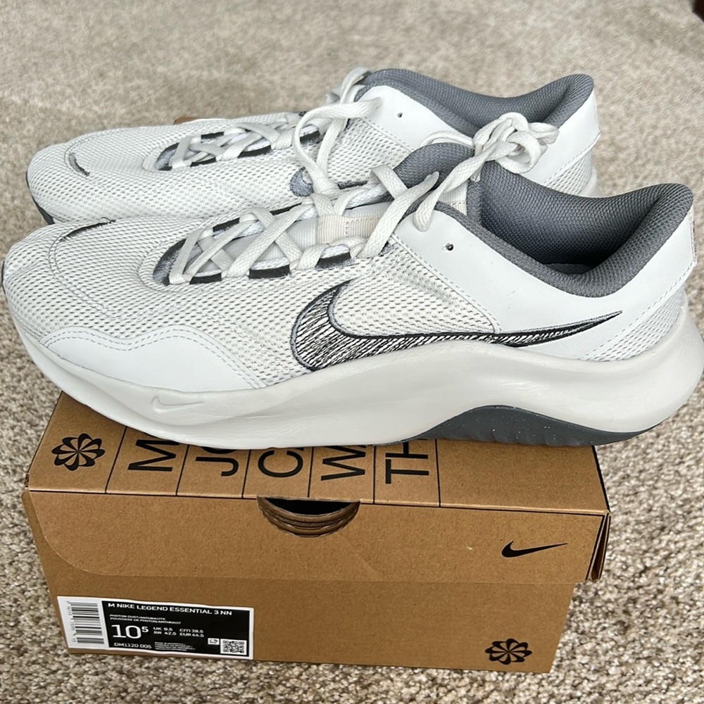 Light gray Nike Legend Essential 3 size 10.5